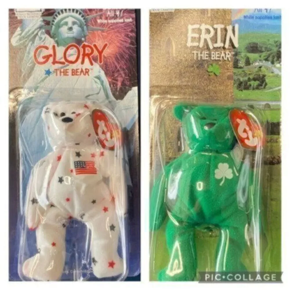 BNIB - TY McDonalds 1997 RARE Beanie Baby “Glory” and “Erin” with 1993 E…